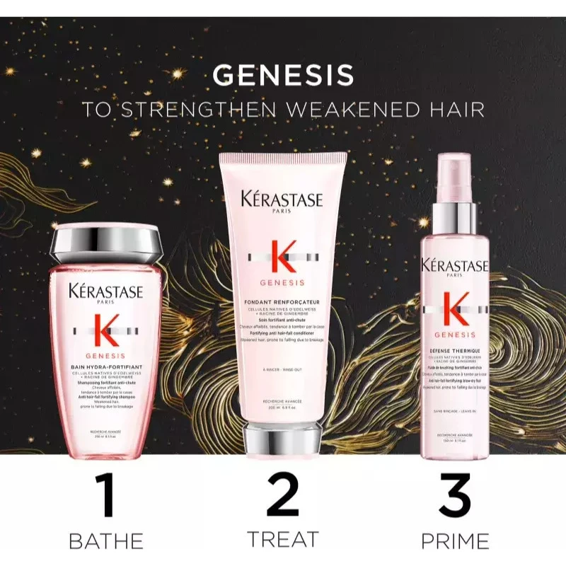 Kérastase Genesis Bain Hydra Fortifiant Σετ Περιποίησης Μαλλιών κατά της Τριχόπτωσης για Λεπτά Μαλλιά με Σαμπουάν, Conditioner και Θερμοπροστασία 3τμχ