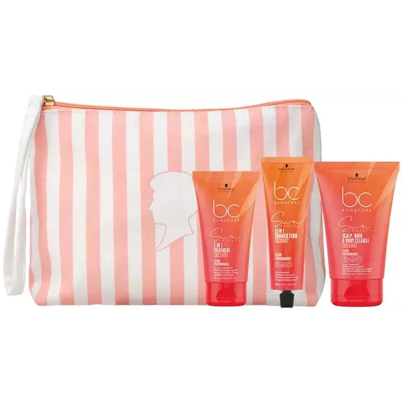 Schwarzkopf Bonacure Sun Protect Σετ Θεραπείας Μαλλιών για Φριζαρισμένα Μαλλιά με Σαμπουάν, Treatment και Νεσεσέρ 4τμχ