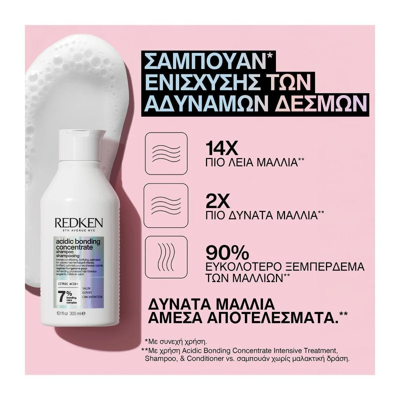 Redken Acidic Bonding Concentrate Σαμπουάν Διατήρησης Χρώματος για Βαμμένα Μαλλιά 300ml