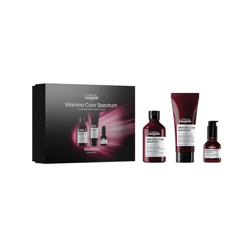 L’Oreal Professionnel Vitamino Color Spectrum Trio Gift Set (Shampoo 300ml + Conditioner 200ml + Serum 50ml) L’Oreal Professionnel Vitamino Color Spectrum Trio Gift Set (Shampoo 300ml + Conditioner 200ml + Serum 50ml)