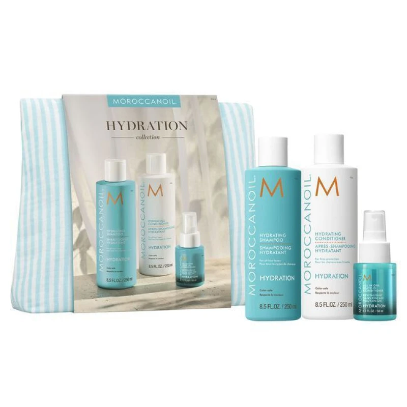 Moroccanoil Hydration Σετ Περιποίησης Μαλλιών Ενυδάτωσης με Σαμπουάν, Conditioner και Νεσεσέρ 4τμχ