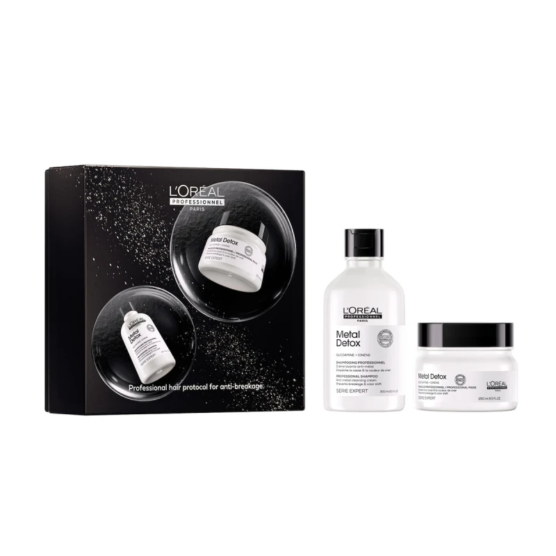 L'Oréal Professionnel   Metal Detox Duo Σετ Περιποίησης Μαλλιών Αναδόμησης & Θρέψης για Ταλαιπωρημένα Μαλλιά με Σαμπουάν & Μάσκα 2τμχ