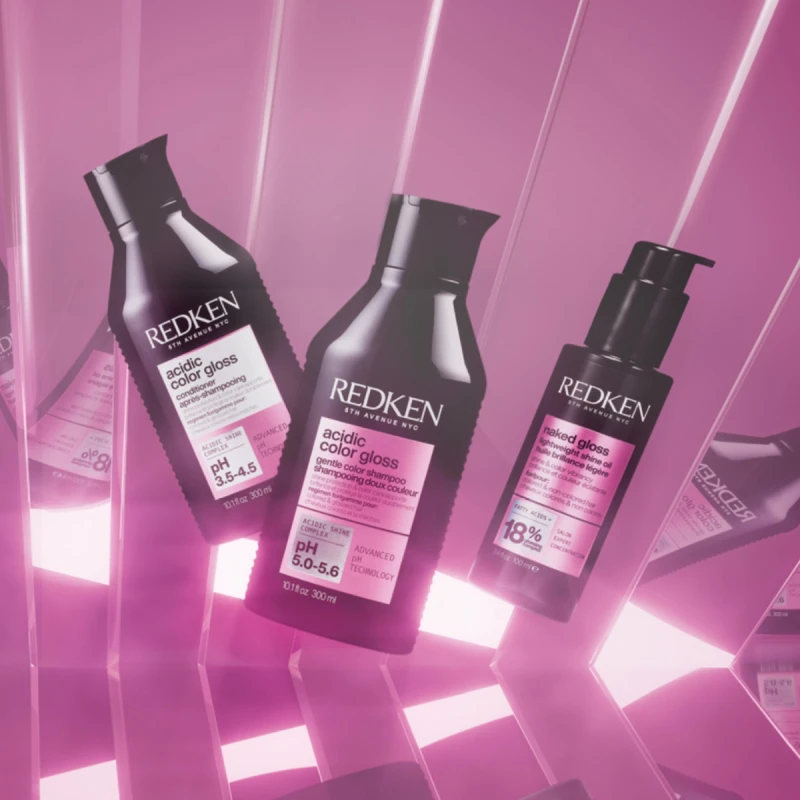 Redken   Acidic Color Gloss Σετ Θεραπείας Μαλλιών για Βαμμένα Μαλλιά με Σαμπουάν, Conditioner & Λάδι 3τμχ