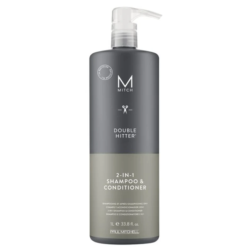 Paul Mitchell Mitch Double Hitter Sulfate-Free 2-in-1 Shampoo Conditioner 1000ml Paul Mitchell Mitch Double Hitter Sulfate-Free 2-in-1 Shampoo Conditioner 1000ml