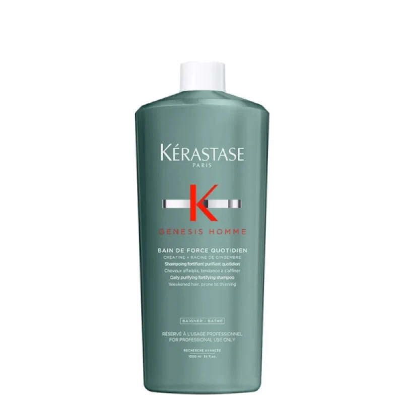 Kérastase Genesis Homme Bain de Force 1000ml – Ανδρικό Σαμπουάν Κατά της Τριχόπτωσης για Ενδυνάμωση