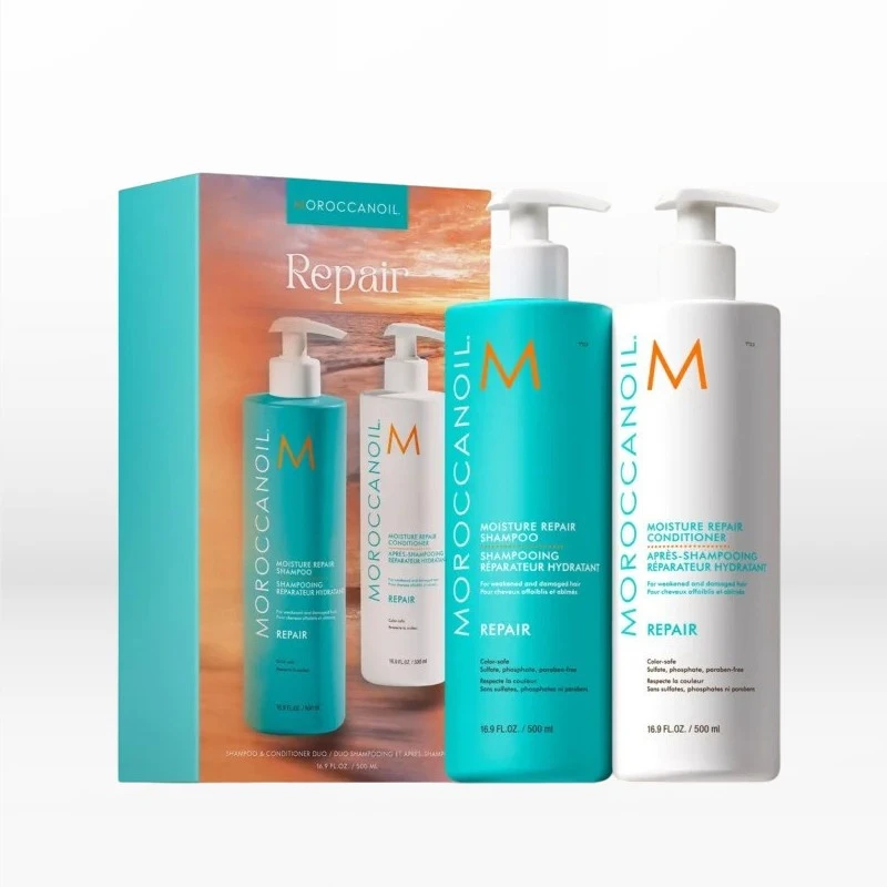 Moroccanoil Repair Σετ Περιποίησης Μαλλιών Αναδόμησης & Θρέψης για Ταλαιπωρημένα Μαλλιά με Σαμπουάν και Conditioner 2τμχ