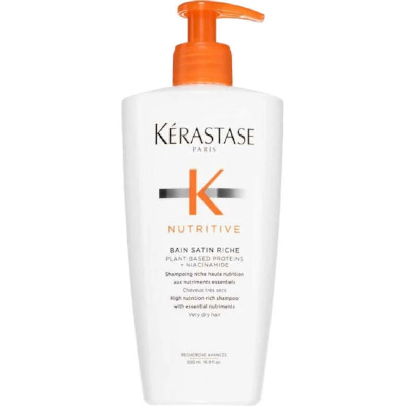 Kérastase Nutritive Bain Satin Riche Σαμπουάν Αναδόμησης/Θρέψης & Ενυδάτωσης για Ξηρά Μαλλιά Μαλλιά 500ml