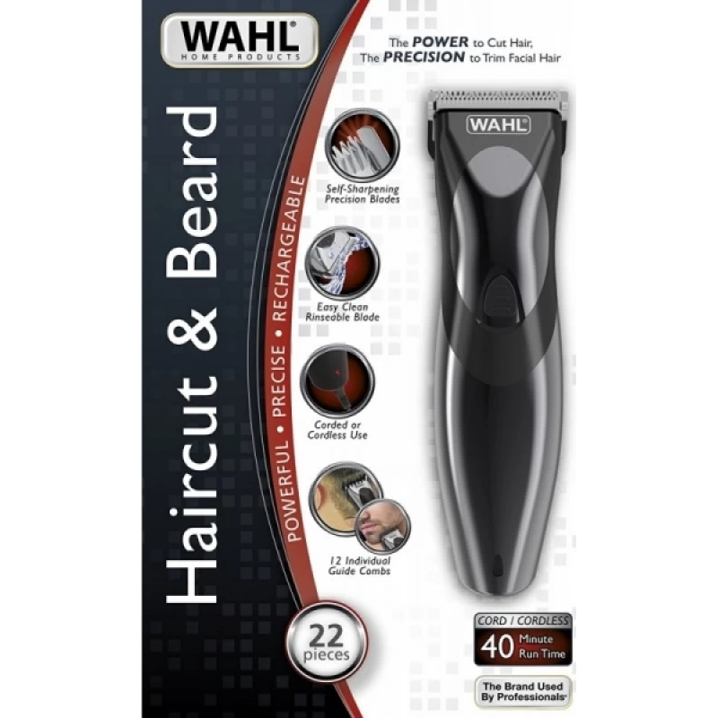 Wahl Haircut & Beard (9639-816) Επαναφορτιζόμενη Κουρευτική Μηχανή Trimmer