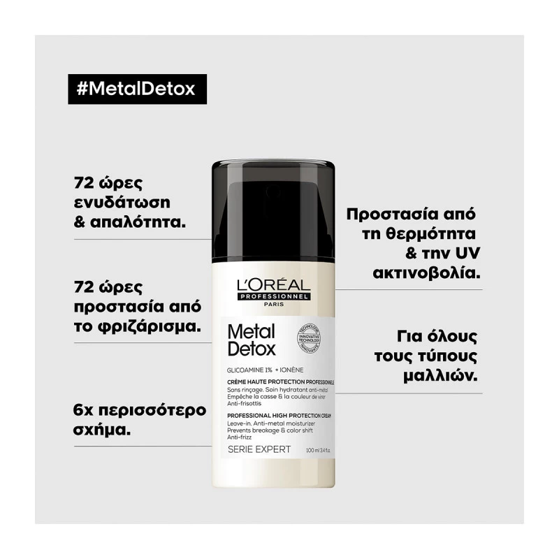 L'Oreal Professionnel Metal Detox Leave In Conditioner Ενυδάτωσης για Όλους τους Τύπους Μαλλιών 100ml