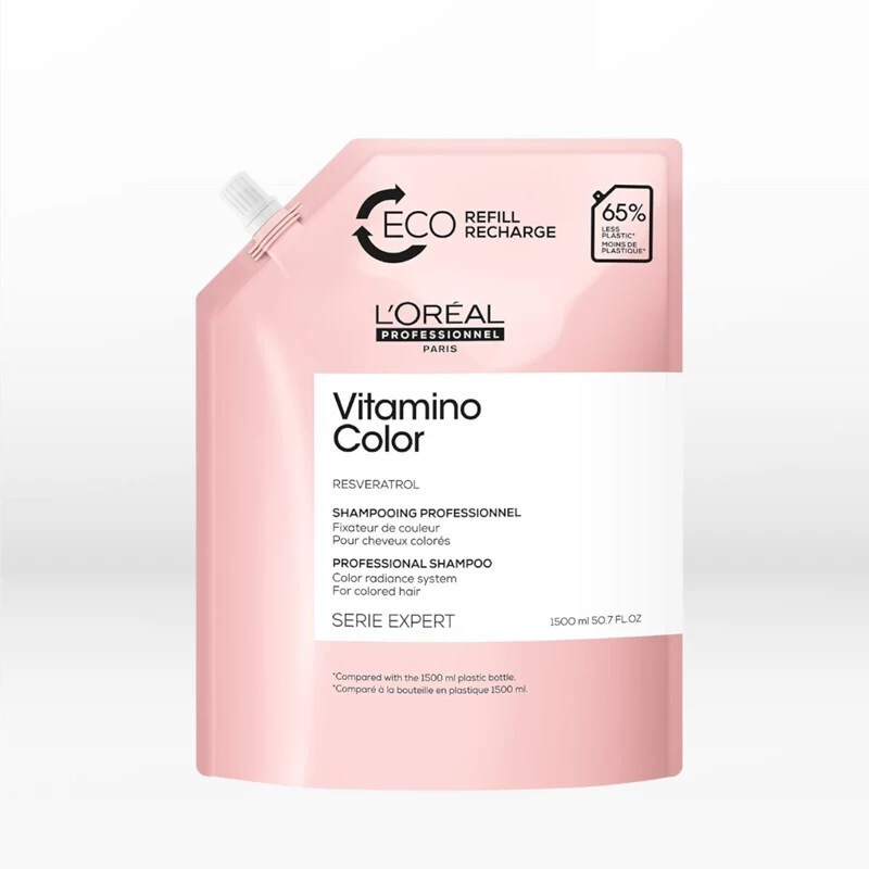 L'Oreal Professionnel Serie Expert Resveratrol Vitamino Color Eco Refill Σαμπουάν Διατήρησης Χρώματος για Βαμμένα Μαλλιά 1500ml