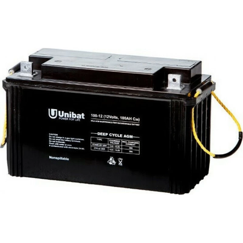 Unibat Μπαταρία Φωτοβολταϊκών AGM Κλειστού Τύπου 12V 120Ah C20