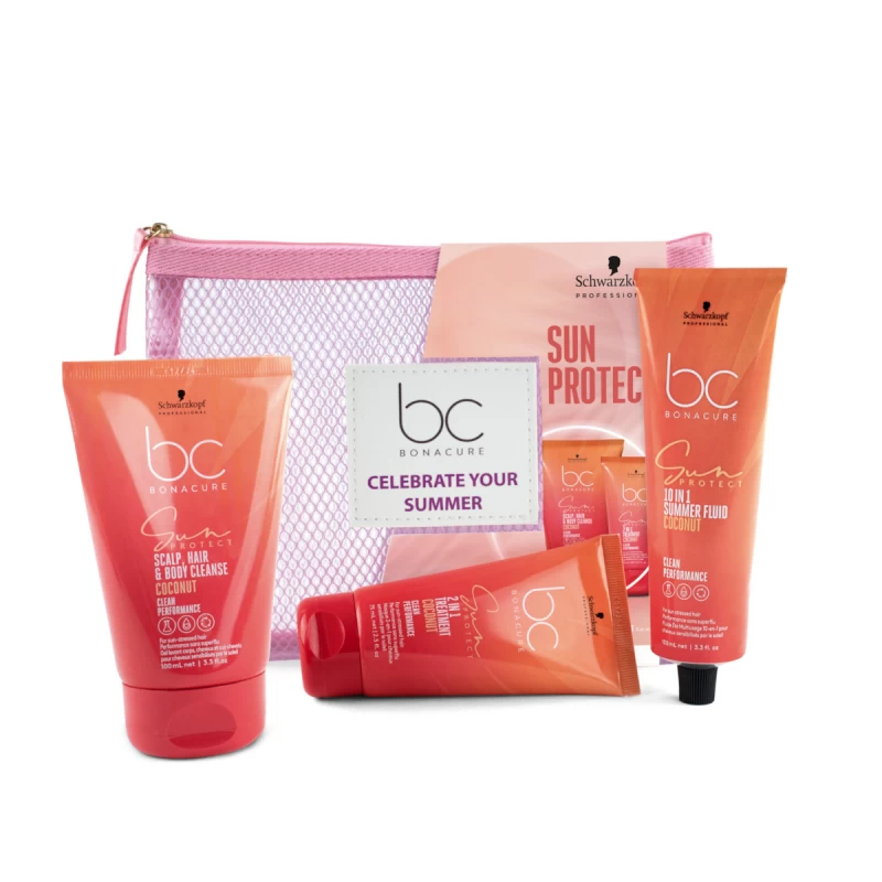 Schwarzkopf BC Bonacure Sun Protect Wetbag Σετ Περιποίησης Μαλλιών με Σαμπουάν 4τμχ