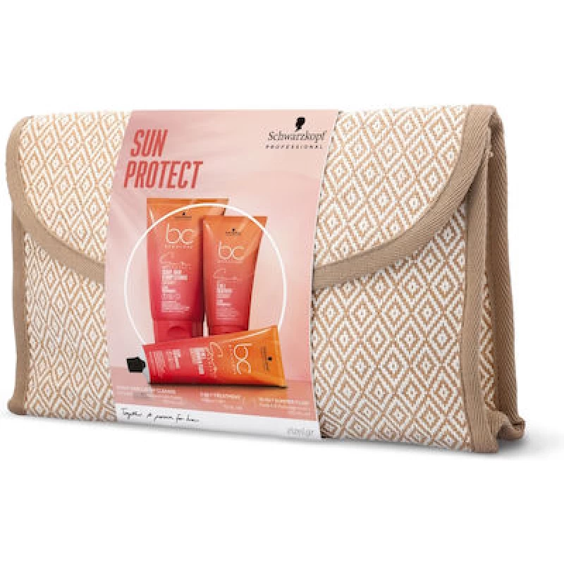Schwarzkopf Professional Bonacure Sun Protect Set Scalp, Hair & Body Cleanse 100ml & 2-in-1 Treatment 75ml & 10-in-1 Summer Fluid 100ml