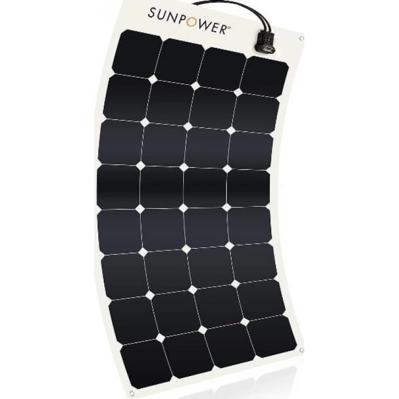 Sunpower SPR-E-Flex-100 Εύκαμπτο Μονοκρυσταλλικό Φωτοβολταϊκό Πάνελ με ισχύ 100W και τάση 12V