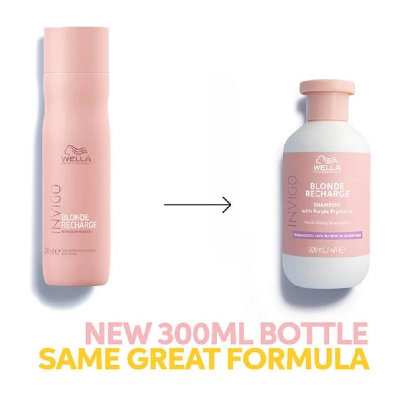 Wella Professionals Invigo Blonde Recharge Cool Blonde Shampoo 300ml Wella Professionals Invigo Blonde Recharge Cool Blonde Shampoo 300ml