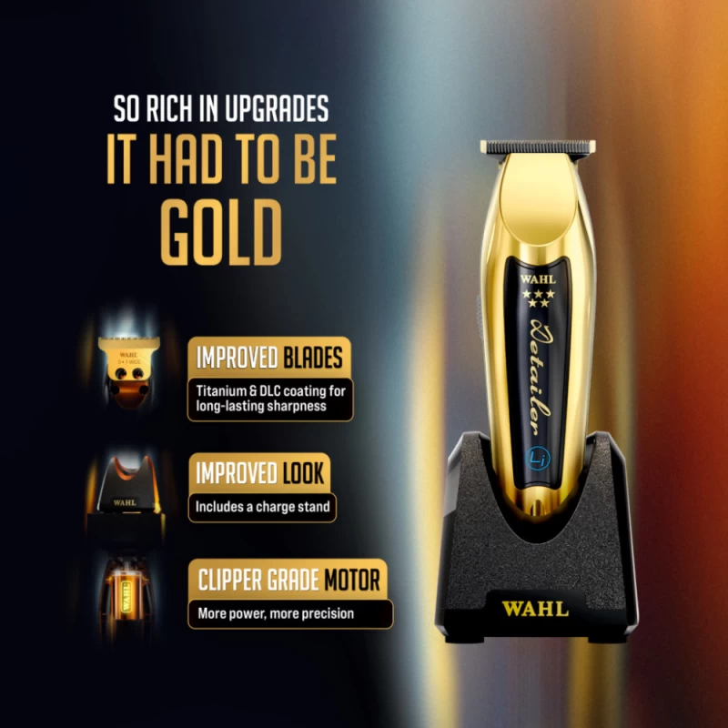 Wahl Detailer Επαγγελματική Επαναφορτιζόμενη Κουρευτική Μηχανή Χρυσή 08171-716