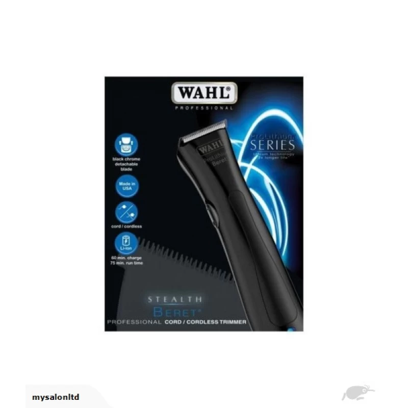 Wahl Prolithium Stealth Beret Cordless Trimmer BLACK 