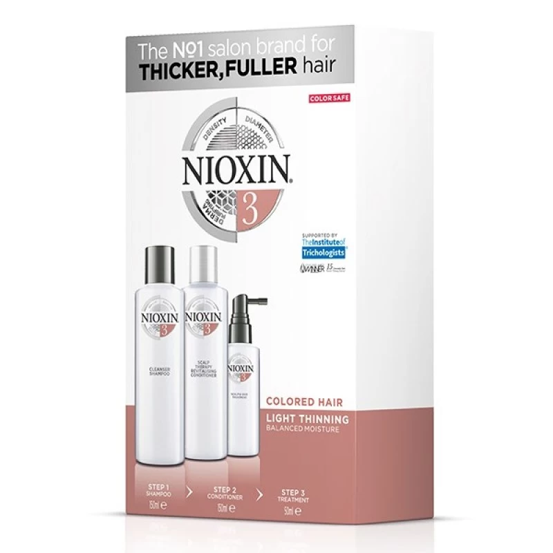 NIOXIN KIT ΣΎΣΤΗΜΑ 3 (ΣΑΜΠΟΥΑΝ 150ML, CONDITIONER 150ML & ΘΕΡΑΠΕΙΑ 50ML)