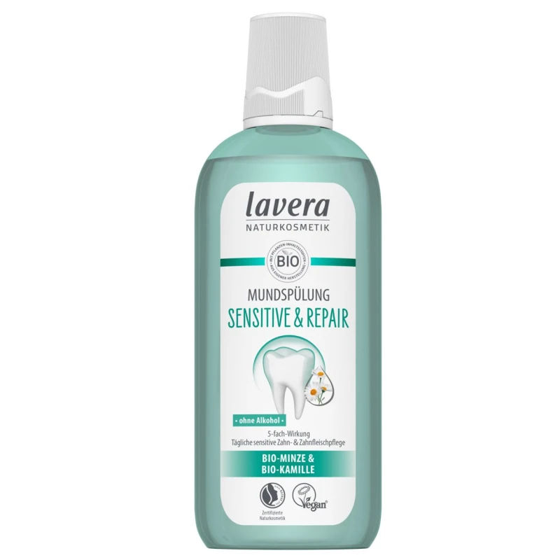 Lavera | Sensitive and Repair Moutwash, Στοματικό Διάλυμα Ολοκληρωμένης Φροντίδας, 400ml