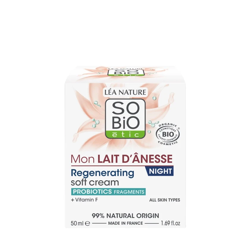 So Bio Etic | Κρέμα Νυκτός Αναδόμησης Mon Lait D’anesse  Με γάλα γαϊδούρας (50ml)