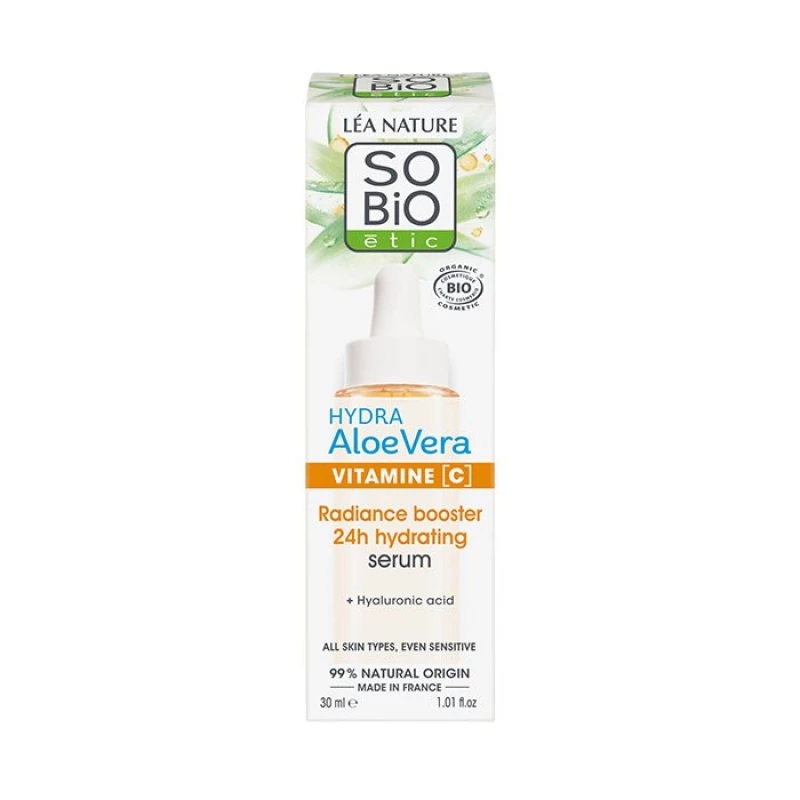 So Bio Etic|Ορός Προσώπου Ενυδάτωσης 24 ωρών Hydra Aloe Vera Με βιταμίνη C & Αλόη (30ml)