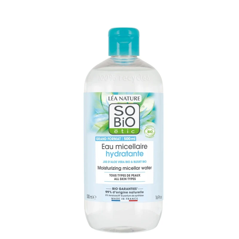 SO'BIO ÉTIC | Ενυδατικό Νερό Micellar - Με βιολογική αλόη 500ml