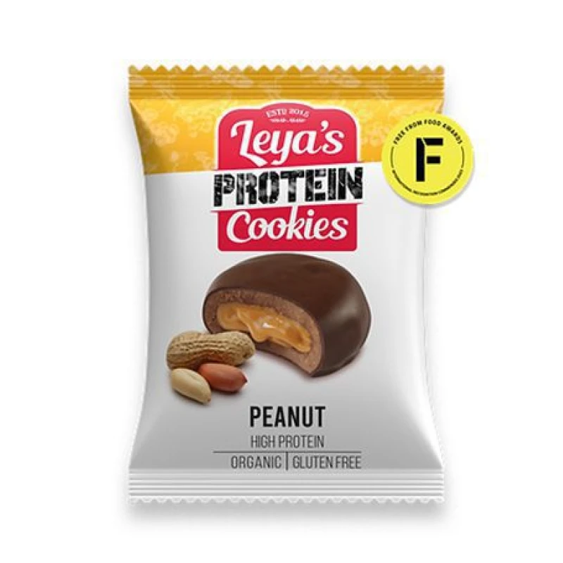 Leya’s Protein Cookies Peanut – Βιολογικό Μπισκότο Πρωτεΐνης με Φυστικοβούτυρο 40g