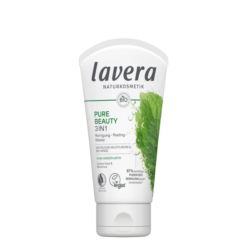 LAVERA | Pure Beauty  3 IN 1 Wash • Scrub • Mask - Pure Beauty 3 Σε 1 Καθαρισμός • Απολέπιση • Μάσκα -125ml