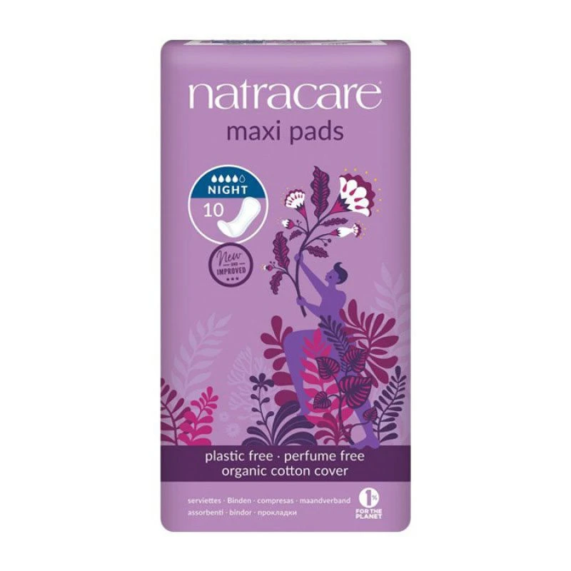 Natracare – Σερβιέτες Νυχτός Χωρίς Φτερά(10 τεμ.)
