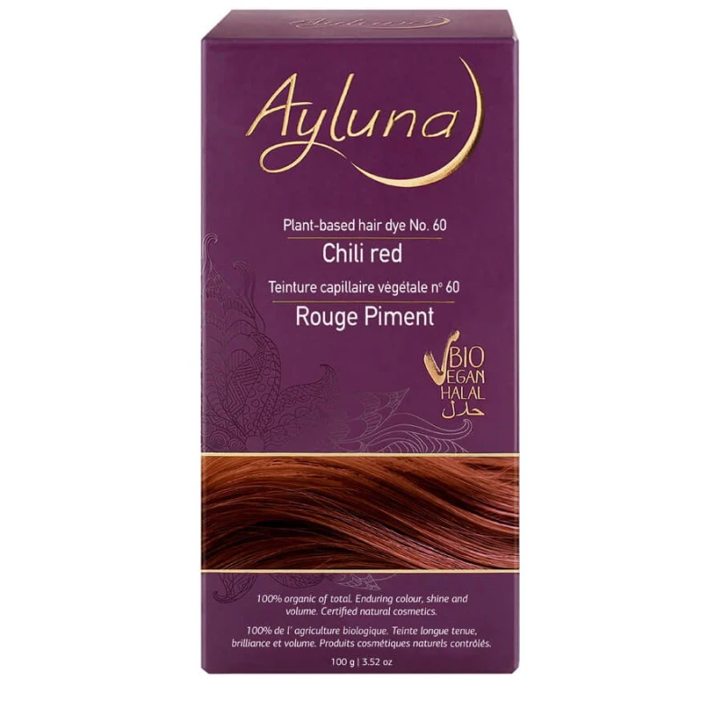 Ayluna – 100% Βιολογική Βαφή Μαλλιών Chili Red Nr. 60
