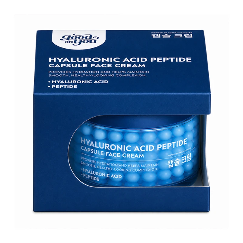Good on You by Ben & Anna | Κρέμα προσώπου Hyaluronic Acid Peptide Capsule Cream (Διφασική κρέμα προσώπου glass skin), 140gr