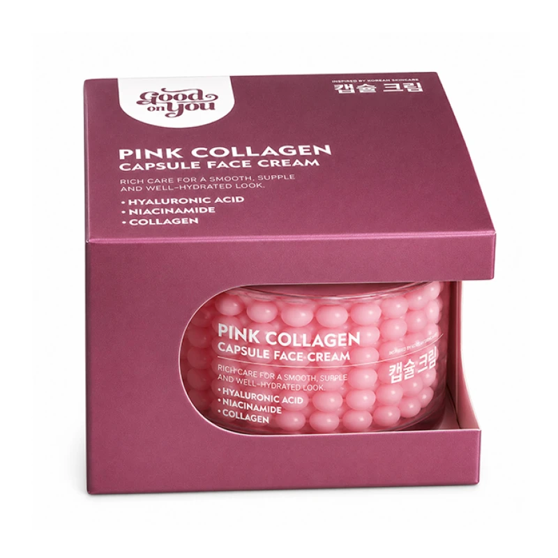 Good on You by Ben & Anna | Κρέμα προσώπου Pink Collagen Capsule Cream (Διφασική κρέμα προσώπου glass skin), 140gr