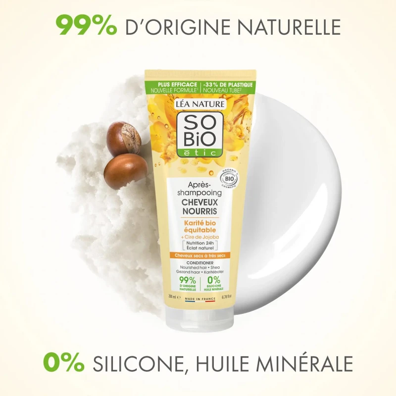 SO'BIO ÉTIC | Conditioner Θρέψης Βιολογικό Βούτυρο Καριτέ + Κερί Jojoba 200ml