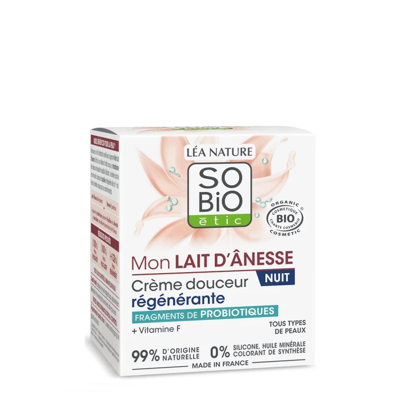 So Bio Etic | Κρέμα Νυκτός Αναδόμησης Mon Lait D’anesse  Με γάλα γαϊδούρας (50ml)