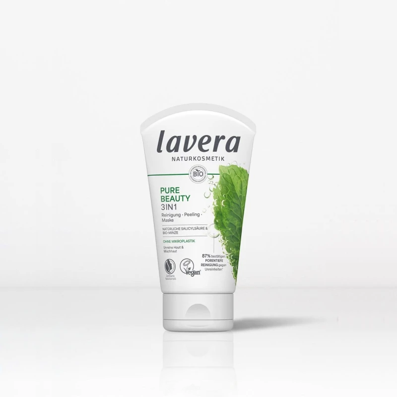 LAVERA | Pure Beauty  3 IN 1 Wash • Scrub • Mask - Pure Beauty 3 Σε 1 Καθαρισμός • Απολέπιση • Μάσκα -125ml