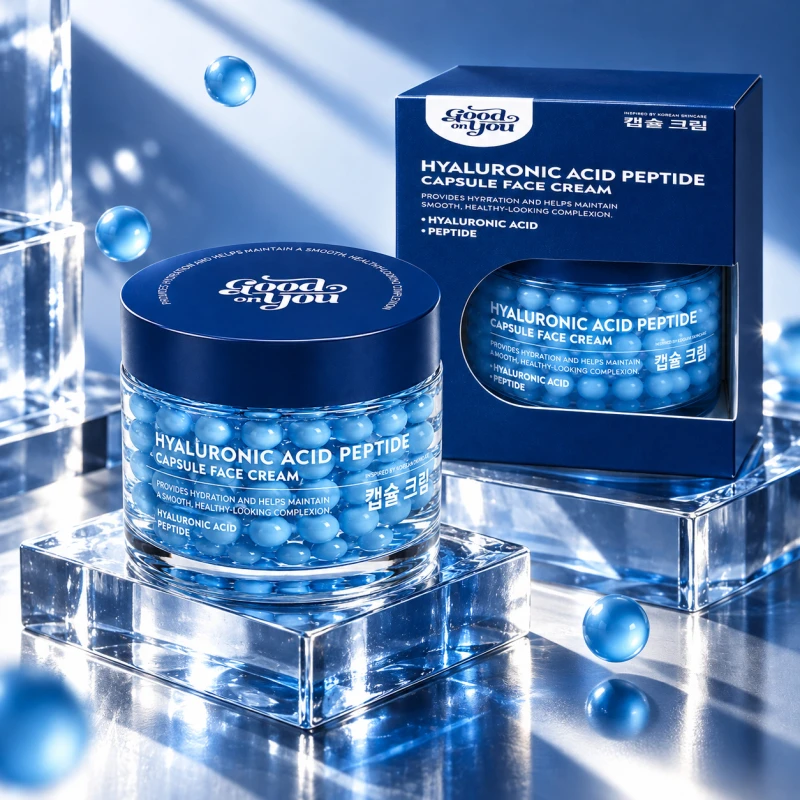 Good on You by Ben & Anna | Κρέμα προσώπου Hyaluronic Acid Peptide Capsule Cream (Διφασική κρέμα προσώπου glass skin), 140gr