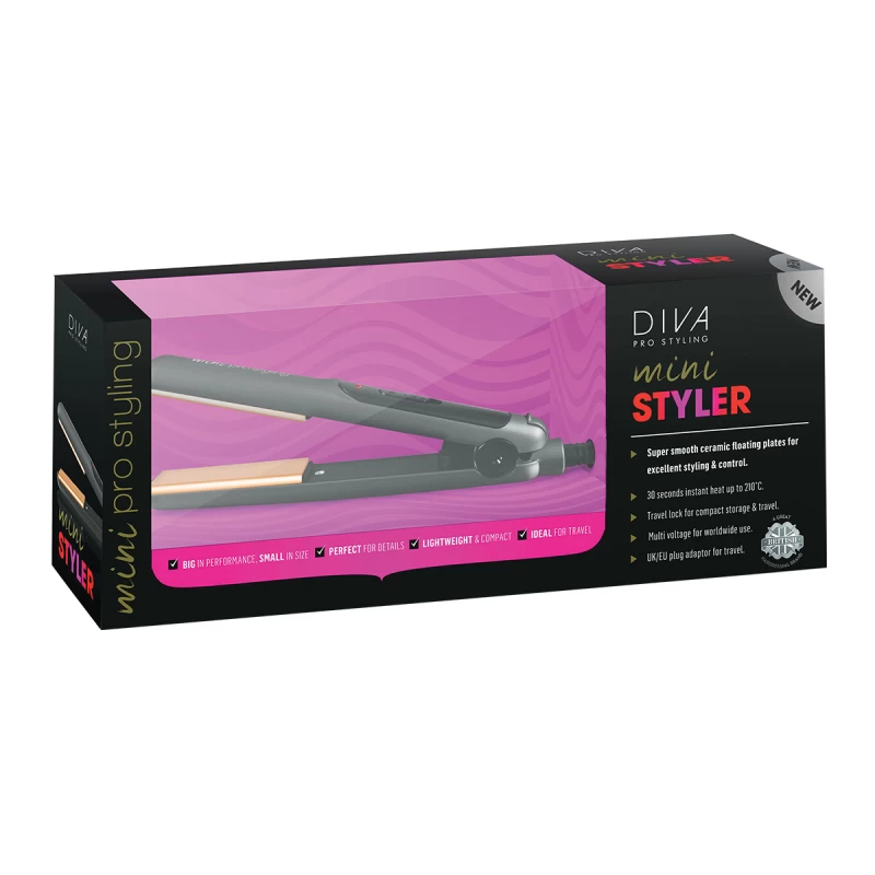 DIVA PRO MINI STYLER ΕΠΑΓΓΕΛΜΑΤΙΚΟ ΣΙΔΕΡΟ ΜΑΛΛΙΩΝ PRO219