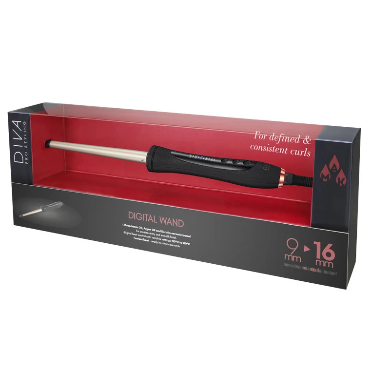 DIVA PRO DIGITAL WAND 9-16MM ΕΠΑΓΓΕΛΜΑΤΙΚΟΣ ΚΩΝΟΣ PRO301