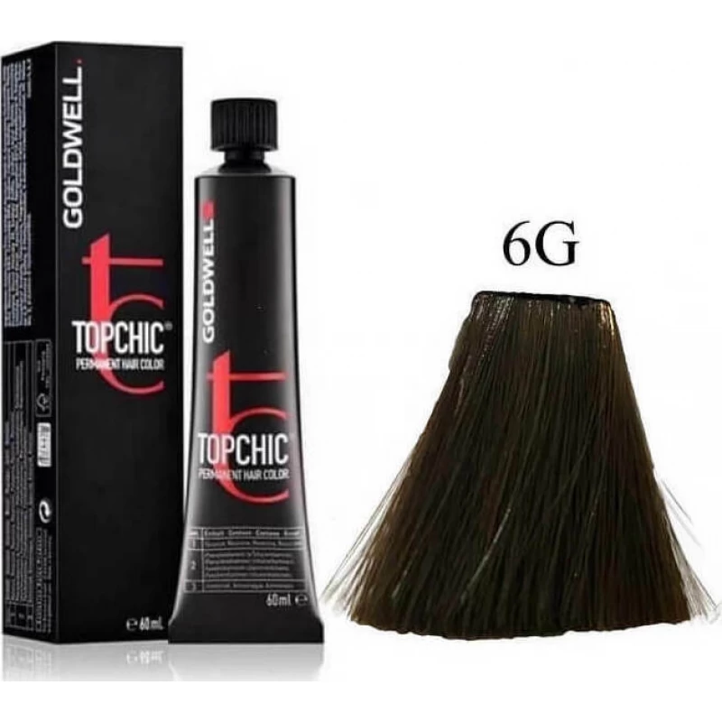 Goldwell Topchic Permanent Hair Color 6G Ξανθό Σκούρο Χρυσό 60ml