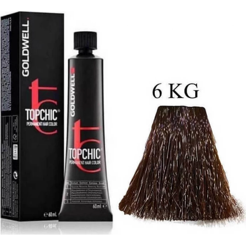 Goldwell Topchic Permanent Hair Color 6KG Χάλκινο Χρυσό Σκούρο 60ml
