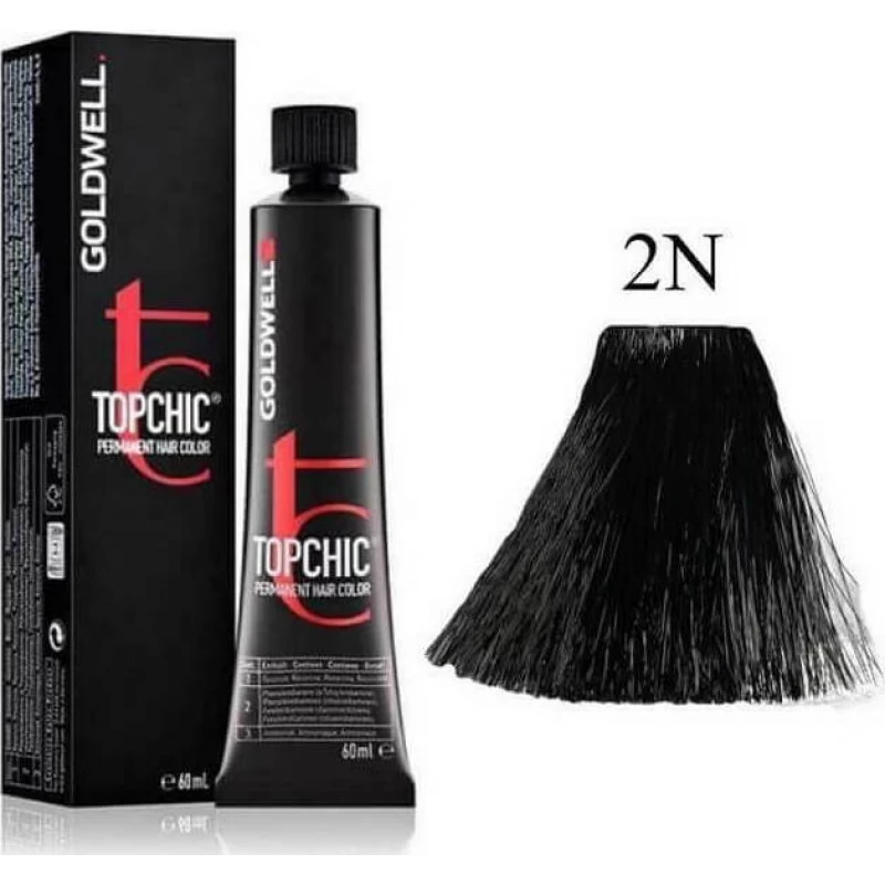 Goldwell Topchic Permanent Hair Color 2N Φυσικό Μαύρο 60ml