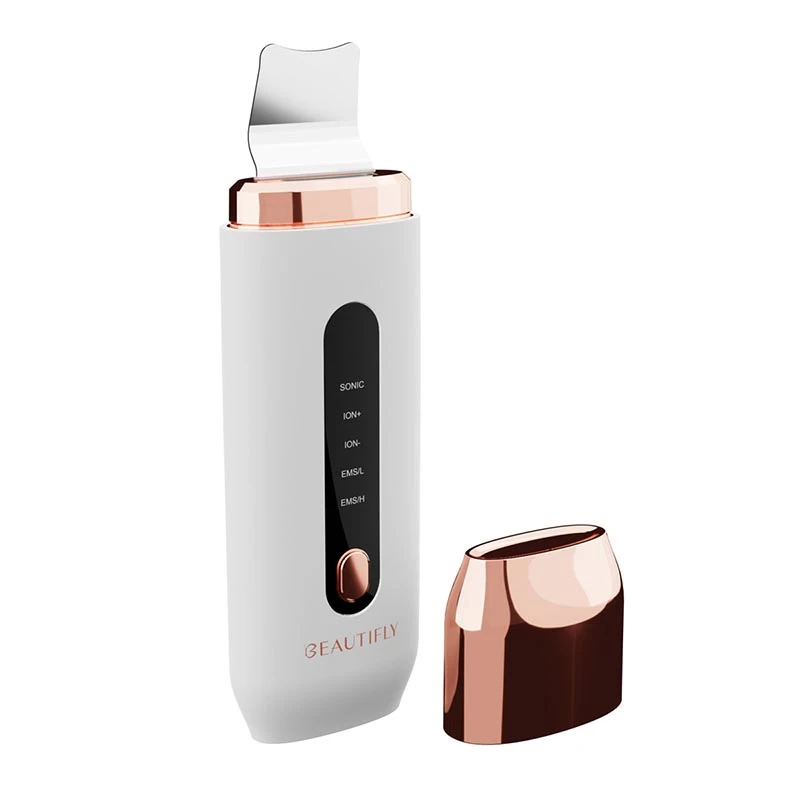 B-SCRUB PRO - Σπατούλα Cavitation Peeling Προσώπου για Καθαρισμό/Αντιγήρανση με Υπερηχητικές Δονήσεις, Φωτοθεραπεία, ΙΟΝ+/-και EMS