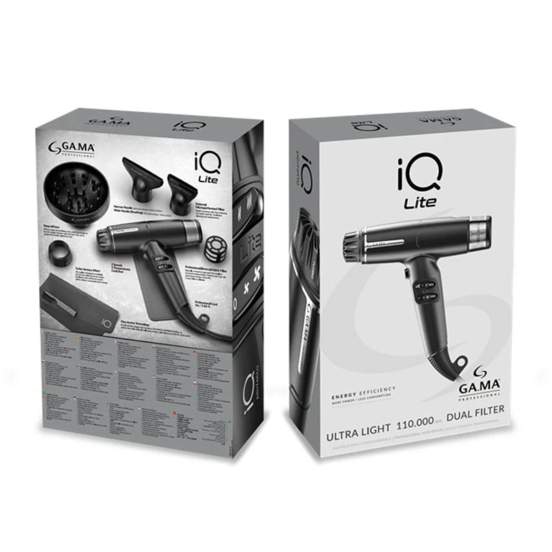 IQ LITE PH6030.BK - Επαγγελματικό Brushless Πιστολάκι Μαλλιών με 2 Στόμια & Φυσούνα 1500 W