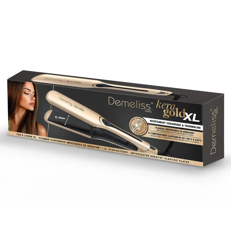 KERA GOLD 20056 - Ψηφιακή Πρέσα Μαλλιών με XL Κεραμικές Πλάκες 230˚C