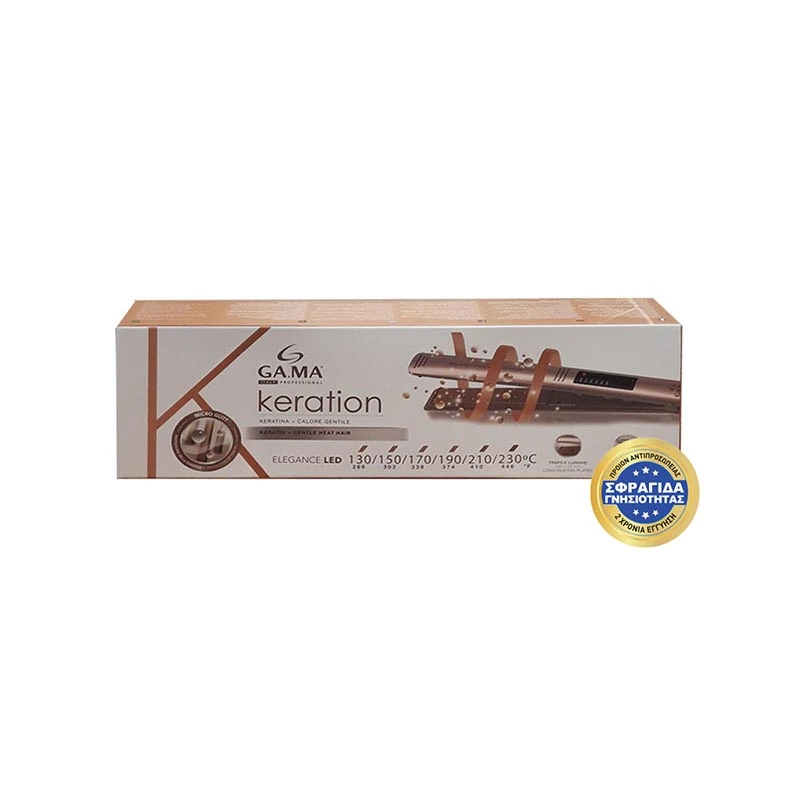ELEGANCE LED KERATION - Ψηφιακή Πρέσα Μαλλιών Με Πλάκες Με Επίστρωση Micro Glitt 230˚C