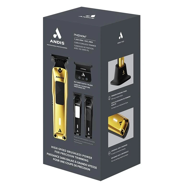 PHENOM TRIMMER FRS-T #562119 - Επαγγελματικό Τρίμερ Ρεύματος/Επαναφορτιζόμενο DLC Deep-Tooth T- BLADE