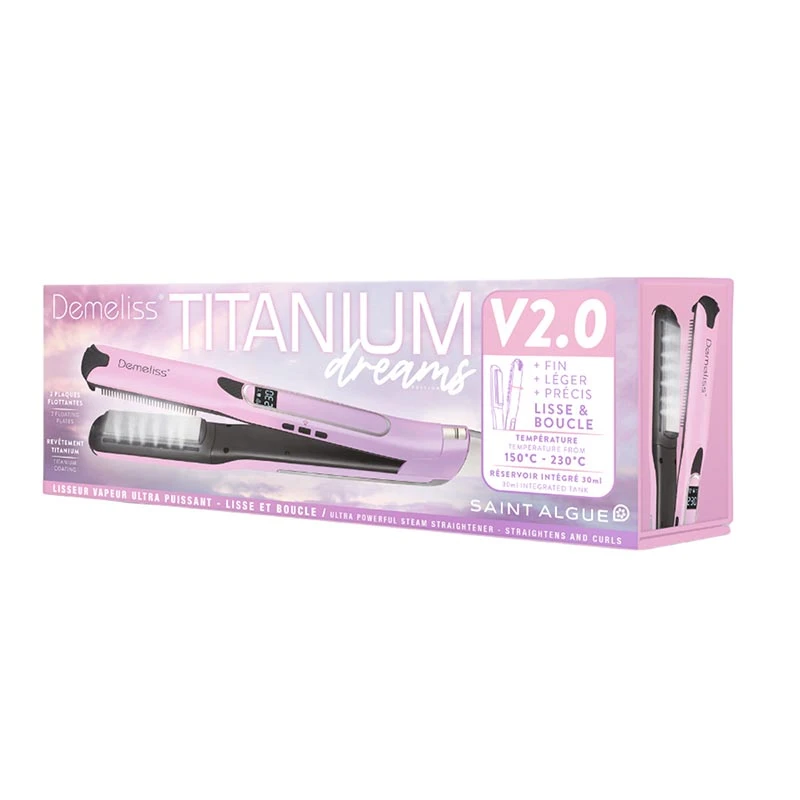 TITANIUM ROSE DREAMS V2.0 - Ψηφιακή Πρέσα Μαλλιών Με Ατμό & Πλάκες Τιτανίου 230˚C
