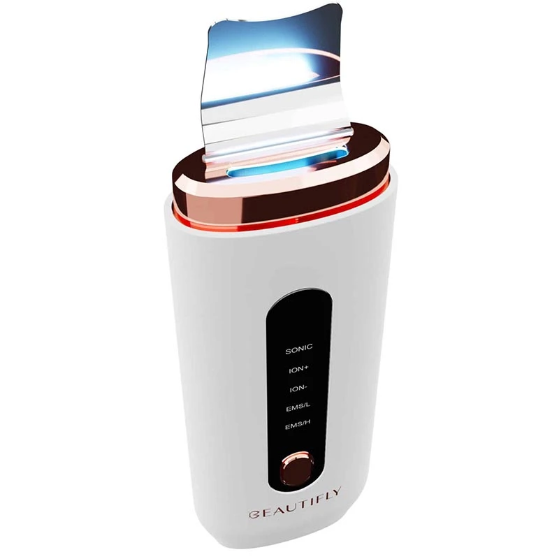 B-SCRUB PRO - Σπατούλα Cavitation Peeling Προσώπου για Καθαρισμό/Αντιγήρανση με Υπερηχητικές Δονήσεις, Φωτοθεραπεία, ΙΟΝ+/-και EMS