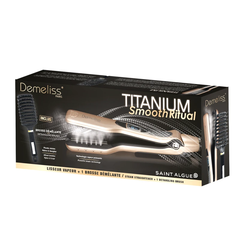 TITANIUM SMOOTH RITUAL - Ψηφιακή Πρέσα Μαλλιών με Ατμό & Πλάκες Τιτανίου 230˚C