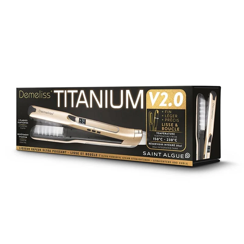 TITANIUM V2.0 - Ψηφιακή Πρέσα Μαλλιών Με Ατμό & Πλάκες Τιτανίου 230˚C